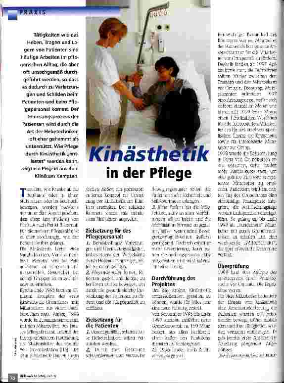 Vorschauseite 1: Kinästhetik in der Pflege