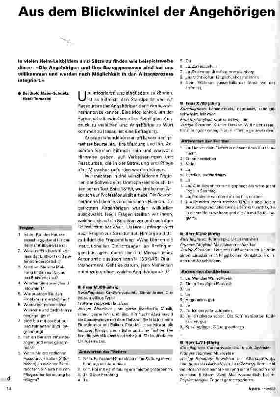 Vorschauseite 1: Aus dem Blickwinkel der Angehörigen