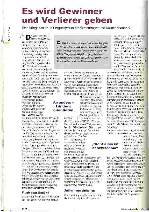 Vorschauseite 1: Es wird Gewinner und Verlierer geben