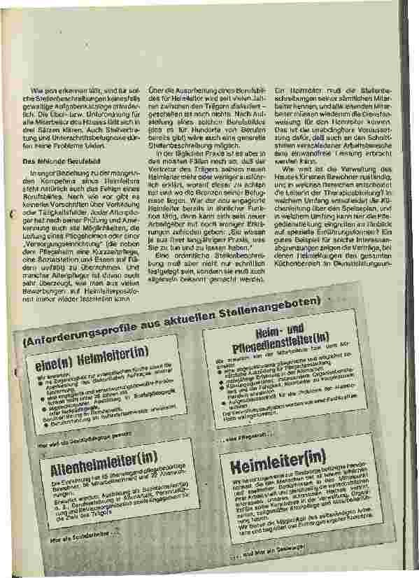 Vorschauseite 2: Wer bestimmt, was ein Heimleiter macht?