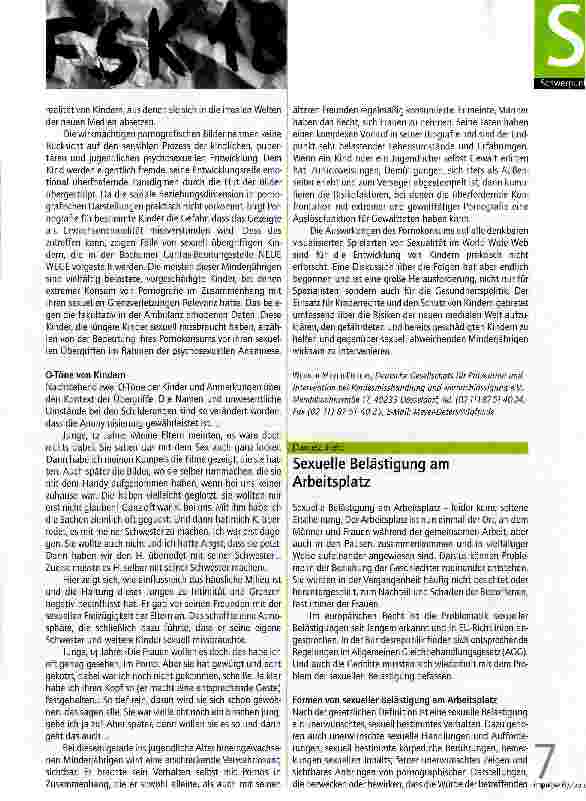 Vorschauseite 1: Sexuelle Belästigung am Arbeitsplatz