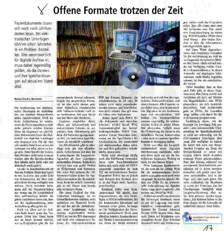 Vorschauseite 1: Offene Formate trotzen der Zeit