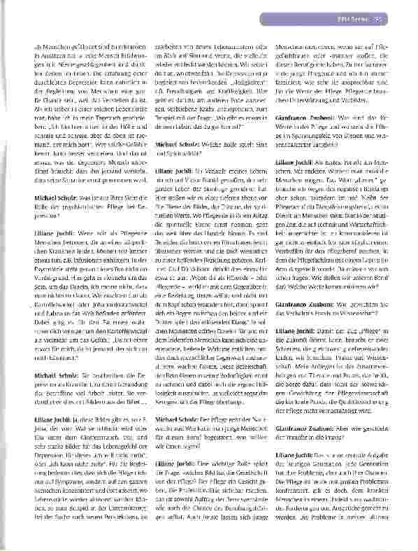 Vorschauseite 2: „... Wenn du als Pflegende wirklich dem Betroffenen begegnest, dann spannt sich ein Bogen zwischen euch ...