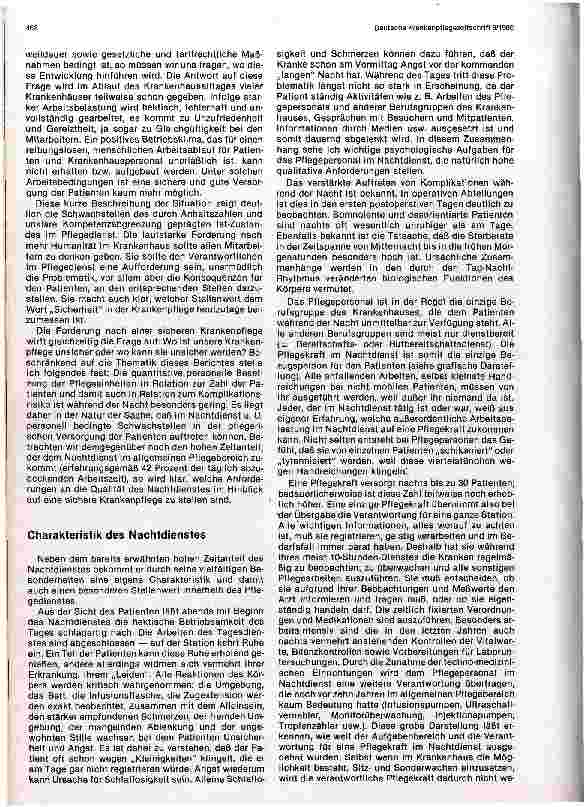 Vorschauseite 2: Sichere Krankenpflege -- auch Nachts