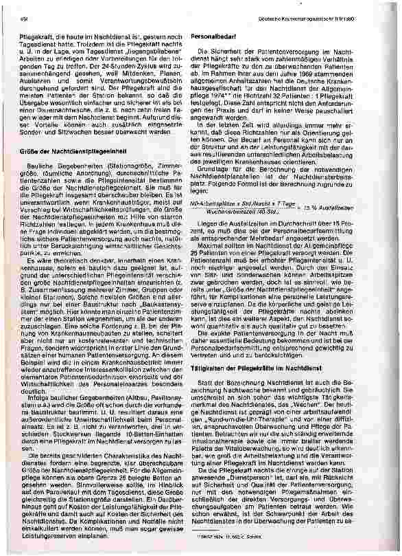 Vorschauseite 4: Sichere Krankenpflege -- auch Nachts