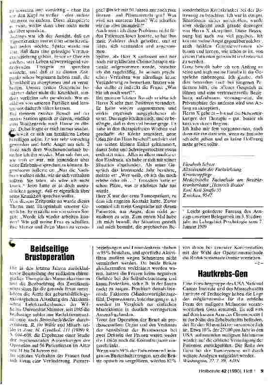 Vorschauseite 2: Begleitung eines krebskranken Patienten im Krankenhaus Erlebnisbericht