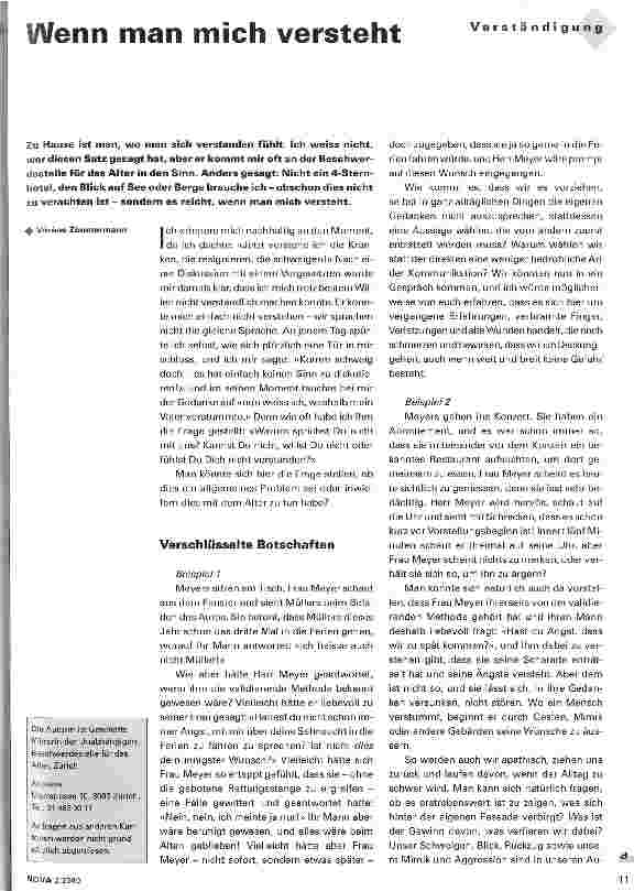 Vorschauseite 1: Wenn man mich versteht