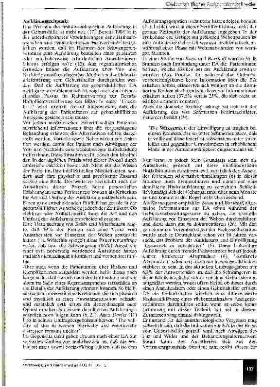 Vorschauseite 4: Geburtshilfliche Epiduralanalgesie: Aufklärung und Dokumentation