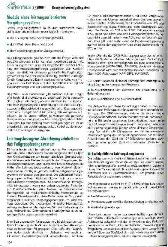 Vorschauseite 2: Anforderungen an ein leistungsorientiertes Krankenhausentgeltsystem