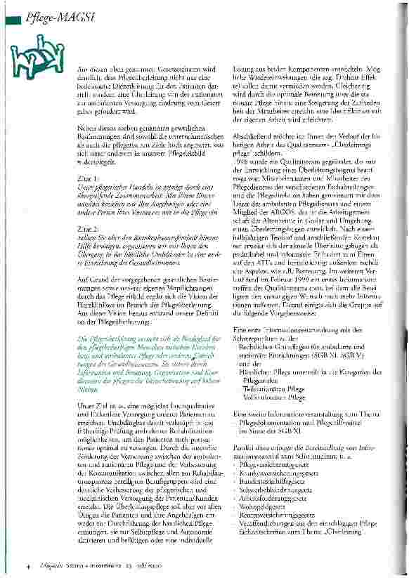 Vorschauseite 2: Pflegeüberleitung - Von der Vision zur Wirklichkeit