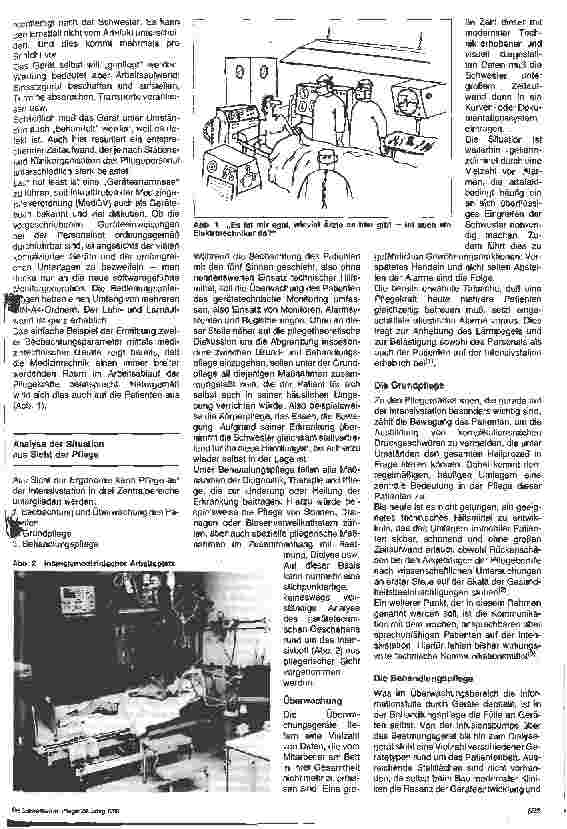 Vorschauseite 2: Intensivmedizinischer Arbeitsplatz - Sicht der Pflege -