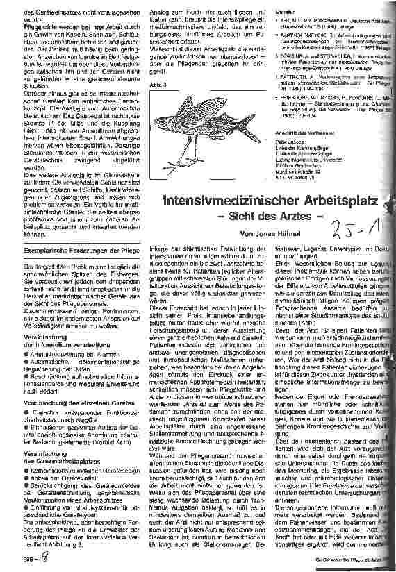 Vorschauseite 3: Intensivmedizinischer Arbeitsplatz - Sicht der Pflege -