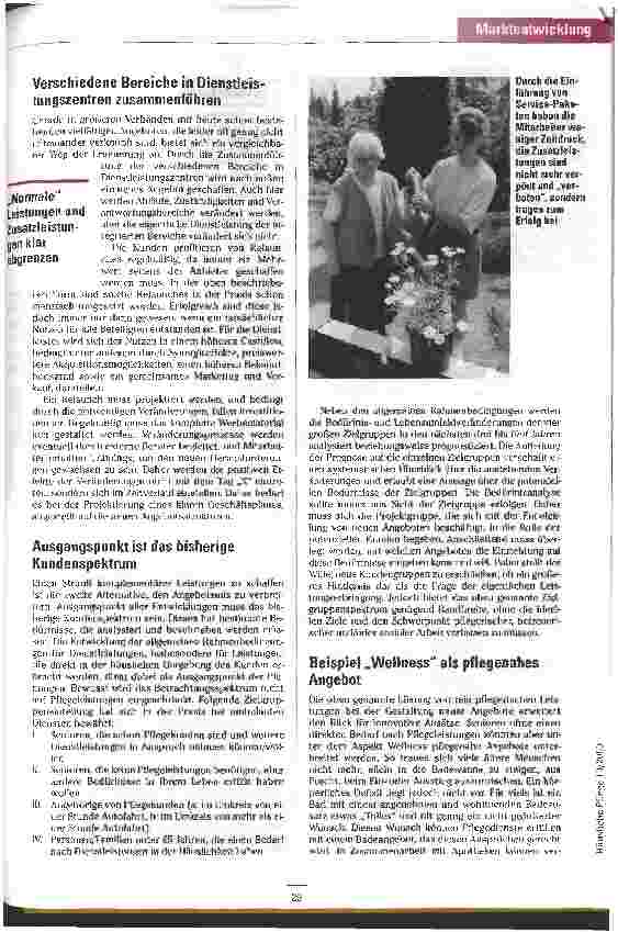 Vorschauseite 4: Arme Hunde, Sterne und Milchkühe Neue Angebote für Pflegedienste sichern höhere Deckungsbeiträge