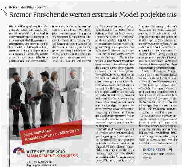 Vorschauseite 1: Bremer Forschende werten erstmals Modellprojekte aus
