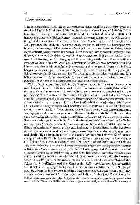 Vorschauseite 2: Zur Rolle von Klinikseelsorgern in der klinischen Ethikberatung