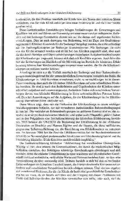Vorschauseite 3: Zur Rolle von Klinikseelsorgern in der klinischen Ethikberatung