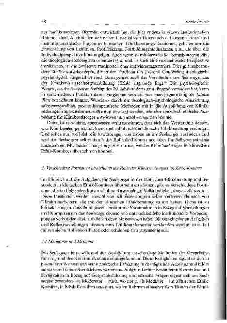 Vorschauseite 6: Zur Rolle von Klinikseelsorgern in der klinischen Ethikberatung