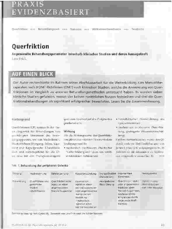 Vorschauseite 1: Querfriktion
