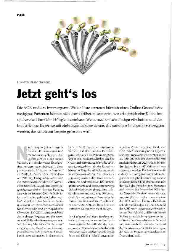 Vorschauseite 1: Jetzt geht es los