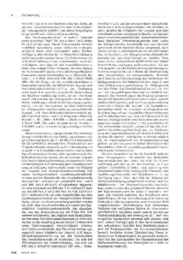 Vorschauseite 3: Weiterbeschäftigung eines Jugendvertreters
