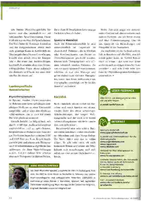 Vorschauseite 3: Arbeiten in Spanien