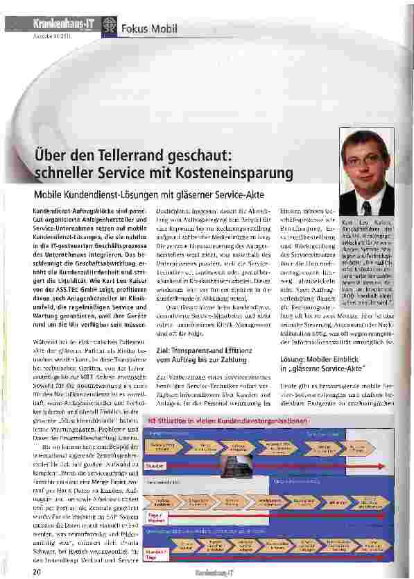 Vorschauseite 1: Über den Tellerrand geschaut: chneller Service mit Kosteneinsparung
