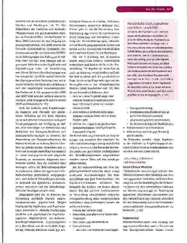 Vorschauseite 3: Therapeutische Maßnahmen bei aggressivem Verhalten in der Psychiatrie und Psychotherapie