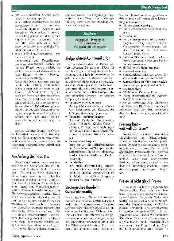 Vorschauseite 2: Führungsqualität zeigt sich in der Öffentlichkeitsarbeit Von der Notwendigkeit Pflegemanagement öffentlich zu machen