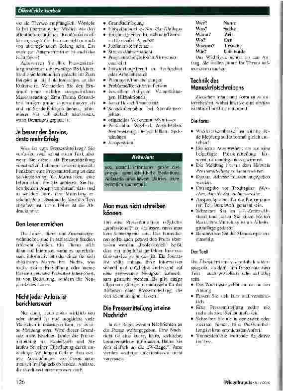 Vorschauseite 3: Führungsqualität zeigt sich in der Öffentlichkeitsarbeit Von der Notwendigkeit Pflegemanagement öffentlich zu machen