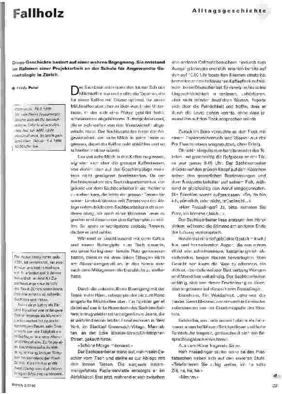 Vorschauseite 1: Fallholz Alltagsgeschichte