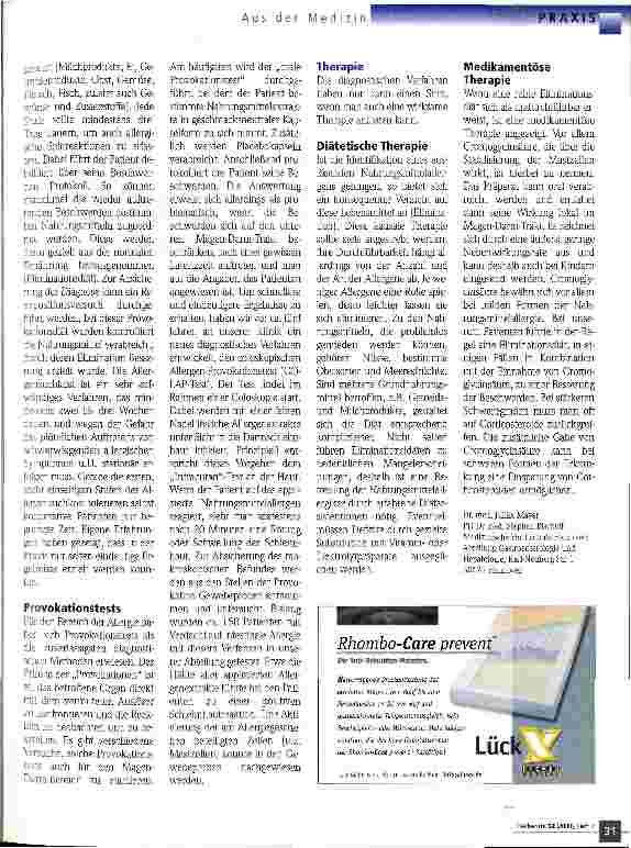 Vorschauseite 4: Intestinale Nahrungsmittelallergie - oft übersehen?