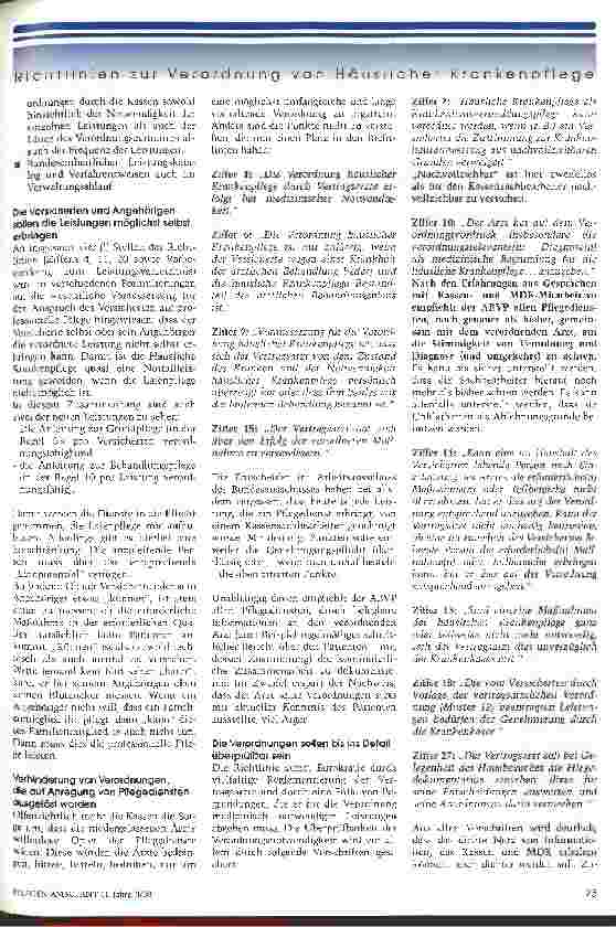 Vorschauseite 2: Die Richtlinien gelten Richtlinien zur Verordnung von Häuslicher Krankenpflege