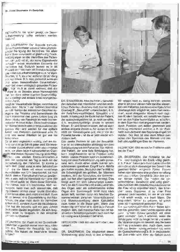 Vorschauseite 2: Gespräch mit Dr. Dieter Sauerwein Chefarzt der Urologischen Abteilung