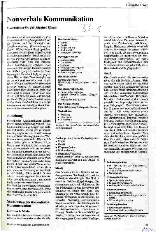 Vorschauseite 1: Nonverbale Kommunikation