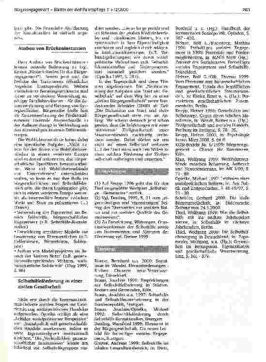 Vorschauseite 4: Selbstsorge und Gemeinsinn Der Beitrag der Selbsthilfe zum Bürgerengagement