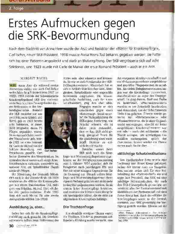 Vorschauseite 1: Erstes Aufmucken gegen die SRK-Bevormundung