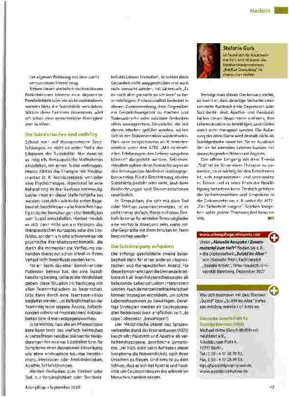 Vorschauseite 2: Den Lebensmut verlieren
