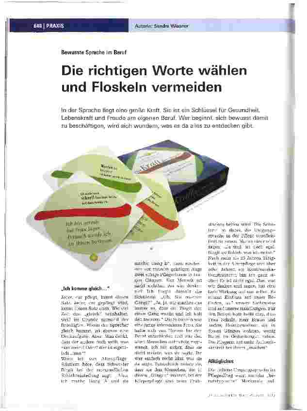 Vorschauseite 1: Die richtigen Worte wählen und Floskeln vermeiden