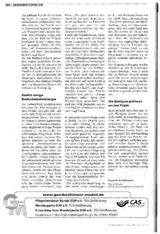Vorschauseite 3: Mehr Arzte im Pflegeheim