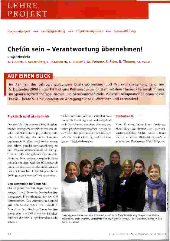 Vorschauseite 1: Chef/in sein -Verantwortung übernehmen