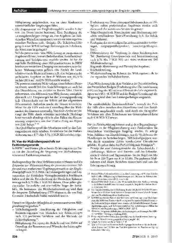 Vorschauseite 4: Einführung einer personenzentrierten Leistungserbringung der Eingliederungshilfe nach dem SGB XII