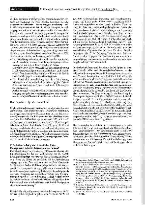Vorschauseite 6: Einführung einer personenzentrierten Leistungserbringung der Eingliederungshilfe nach dem SGB XII