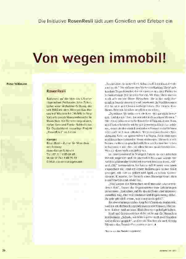 Vorschauseite 1: Von wegen immobil!