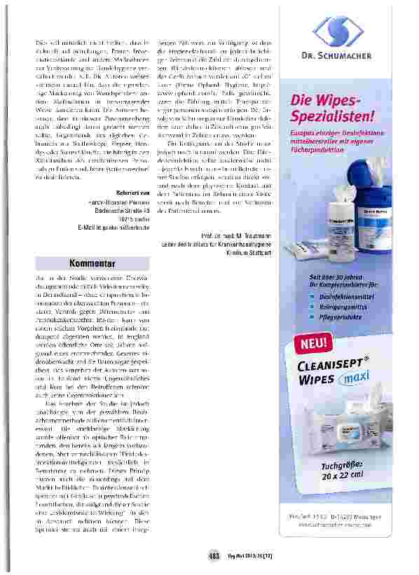 Vorschauseite 2: Compliance bei der Händedesinfektion