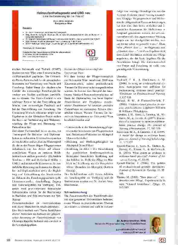 Vorschauseite 4: Pflegepraxis + Pflegeforschung Berufsentwicklung