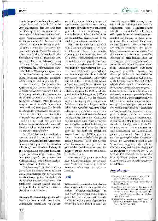Vorschauseite 3: Dürfen Krankenkassen bei Zahlungsstreitigkeiten Behandlungsunterlagen des Krankenhauses einsehen?