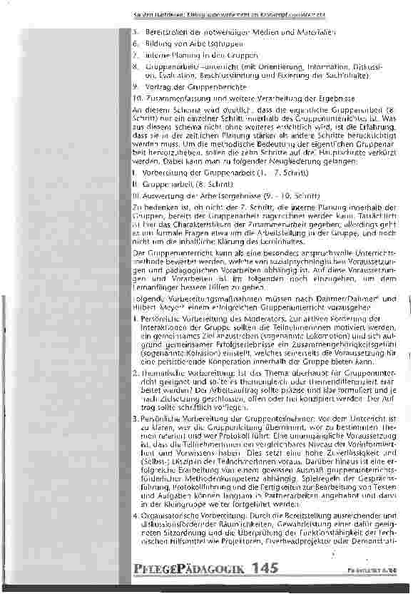 Vorschauseite 3: Kleingruppenunterricht im Krankenpflegeunterricht Konzeption, Vorund Nachteile, Planung und Umsetzung