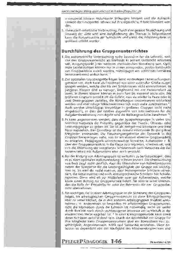 Vorschauseite 4: Kleingruppenunterricht im Krankenpflegeunterricht Konzeption, Vorund Nachteile, Planung und Umsetzung