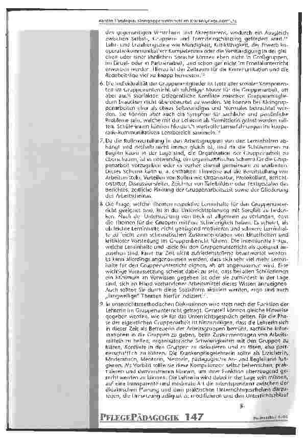 Vorschauseite 5: Kleingruppenunterricht im Krankenpflegeunterricht Konzeption, Vorund Nachteile, Planung und Umsetzung