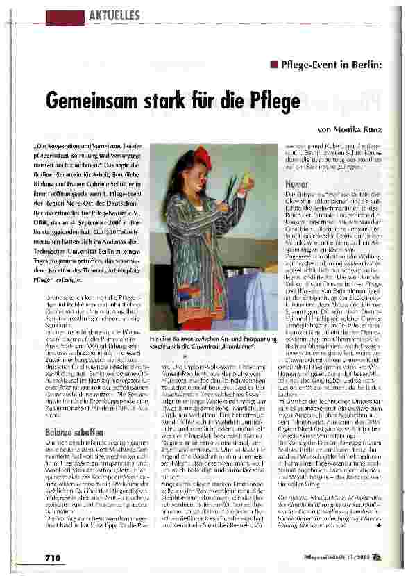 Vorschauseite 1: Gemeinsam stark für die Pflege Pflege-Event in Berlin